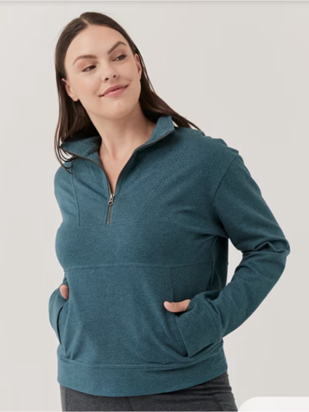 GUC Pact Studio Zip Pullover Sweatshirt.
Size Small. Color is a dark teal